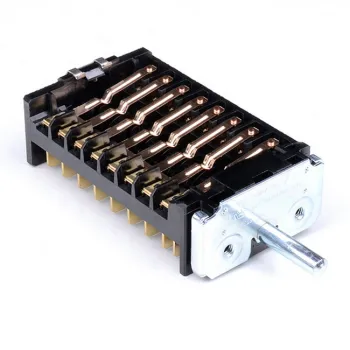 High-Quality Red Multi-Speed Bakelite Oven Commutator RT345-2 (51.43/18) - Black Heater Oven 22A 400V Rotary Switch