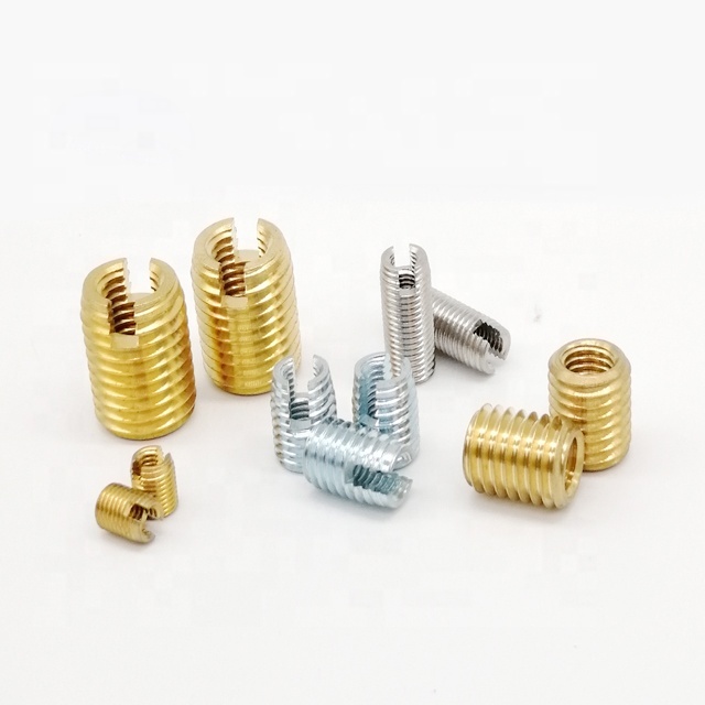 M12*1.5 Custom Size Fasteners Stainless Steel Slotted Self-Tapping Thread Insert Carbon Steel Natural Surface Box Carton Packing