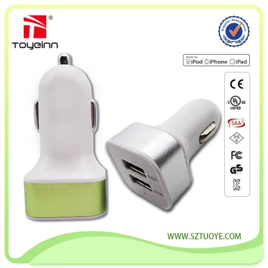 Auto Mini Car Charger Adaptor Dual USB 1A/2A Car Charger for Xiaomi