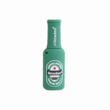 Bottle Design USB Flash Drive, Hot Plug-and-play Function, 1/2/4/8/16/32GB Capacity