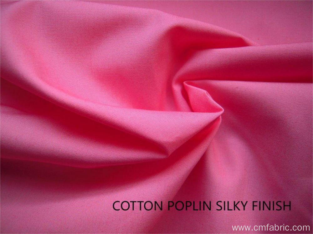 100% Cotton Poplin Dyed Shirt Fabric Silky Finish