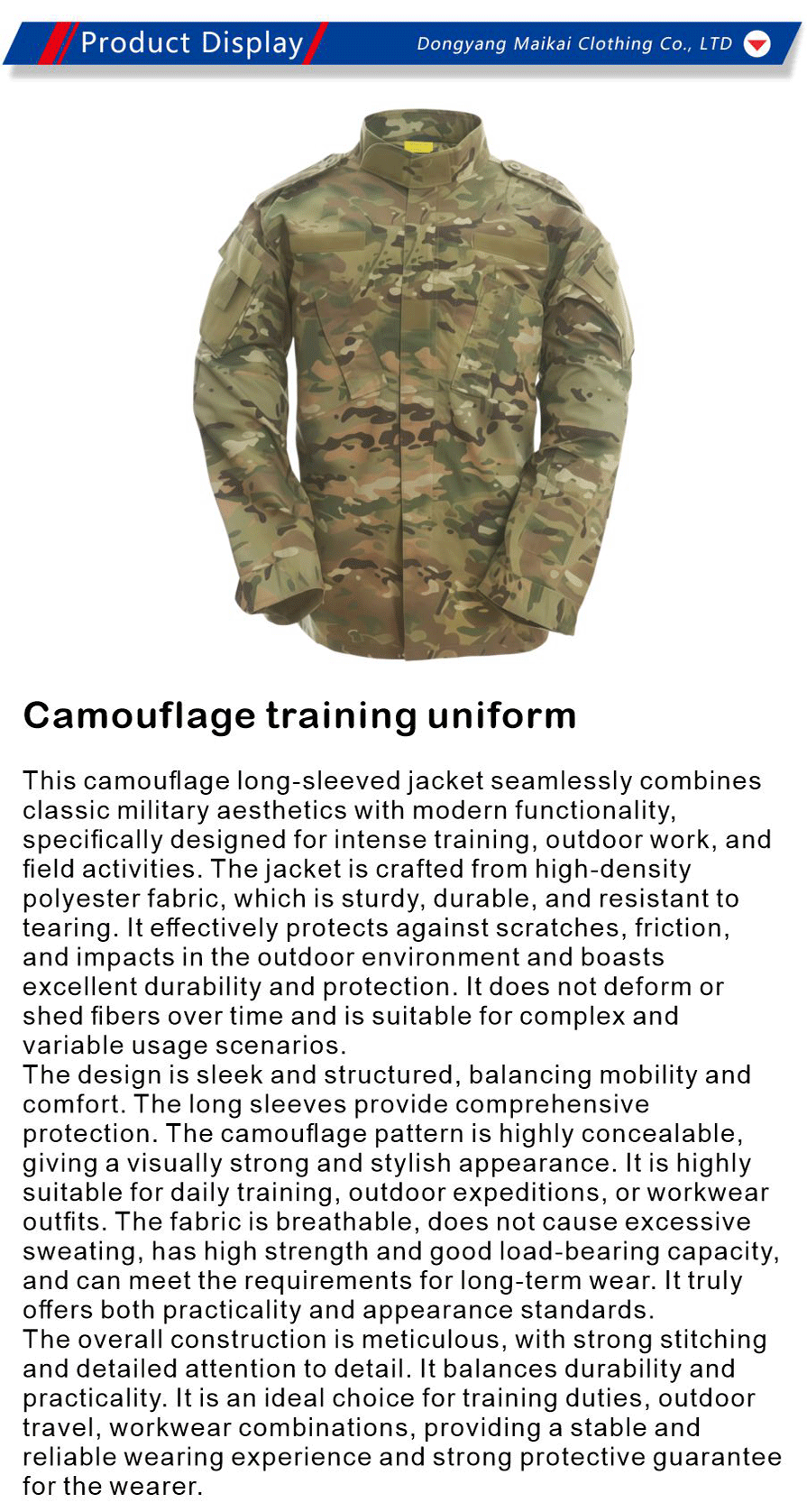 Tactical field uniform