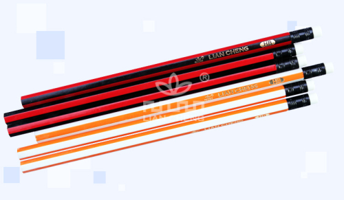 7'' Hex Striped Wooden Pencils with Customized Logo, Logo Wooden Pencils