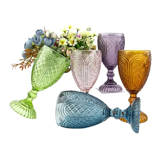 Wholesale Water, Wine, and Glassware: Explore Pink Goblets, Amber, Vintage, Blue Glass, and More at Affordable Prices for Weddings and Events