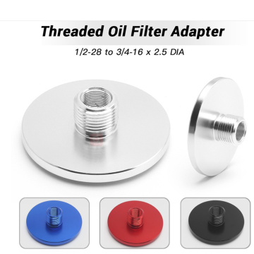 Universal aluminum round oil filter connector