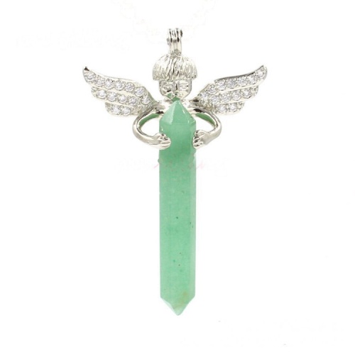 Angel hexagonal column crystal pendant necklace female treatment sharp chakra Pendants Quartz