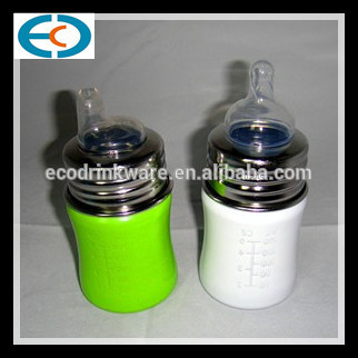 304 green color small stainless steel kids bottle