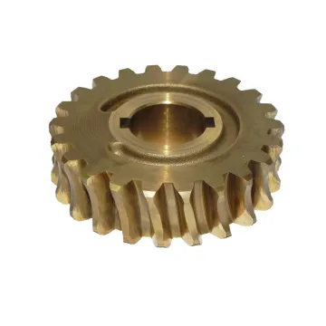Precision cnc machined brass worm wheel gear with worm shaft for car transmission system