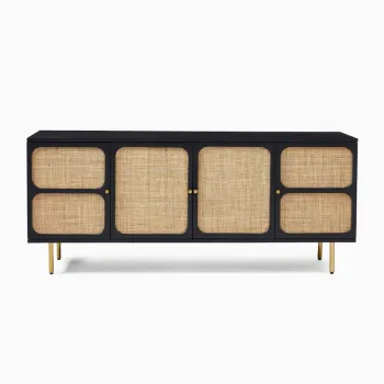 Modern Japanese Design Living Room Furniture: Wine Cabinet, Cupboard, Chest, and Rattan Sideboard for Home Storage