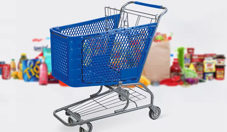 Tranvía de compras de supermercados de plástico Plastic Supermarket Shopping Trolley