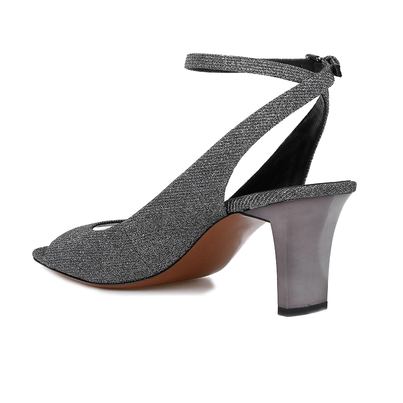 Women Canvas High Heel Sandals Fashionable Summer Shoes