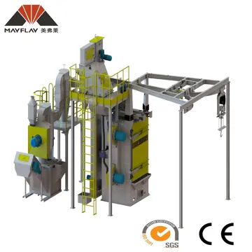 Double Hangers Auto Surface Cleaning Shot Blasting Equipment For Cylinder