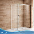 Sally Chrome encadré en verre transparent porte de douche coulissante