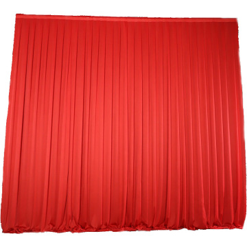 Customizable Red Silk Fabric Backdrop Curtains for Weddings and Events