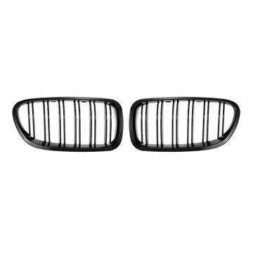 Gloss Black Front Kidney Grille for BMW 5 Series F10 (2010-2017) 2 Slat Line