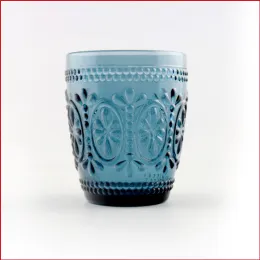 Blue color Sunflower Tumbler Glass Cup