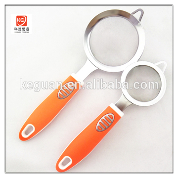 SK-335 new design popular TPR handle stainless steel strainer