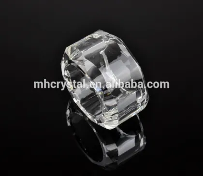 Round glass napkin rings MH-00151B