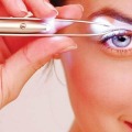 Make Up Tool LED Light Eyelash pinzas cejas Eyebrow Hair Removal Tweezer pinzette Stainless Steel pinzas de depilar con luz