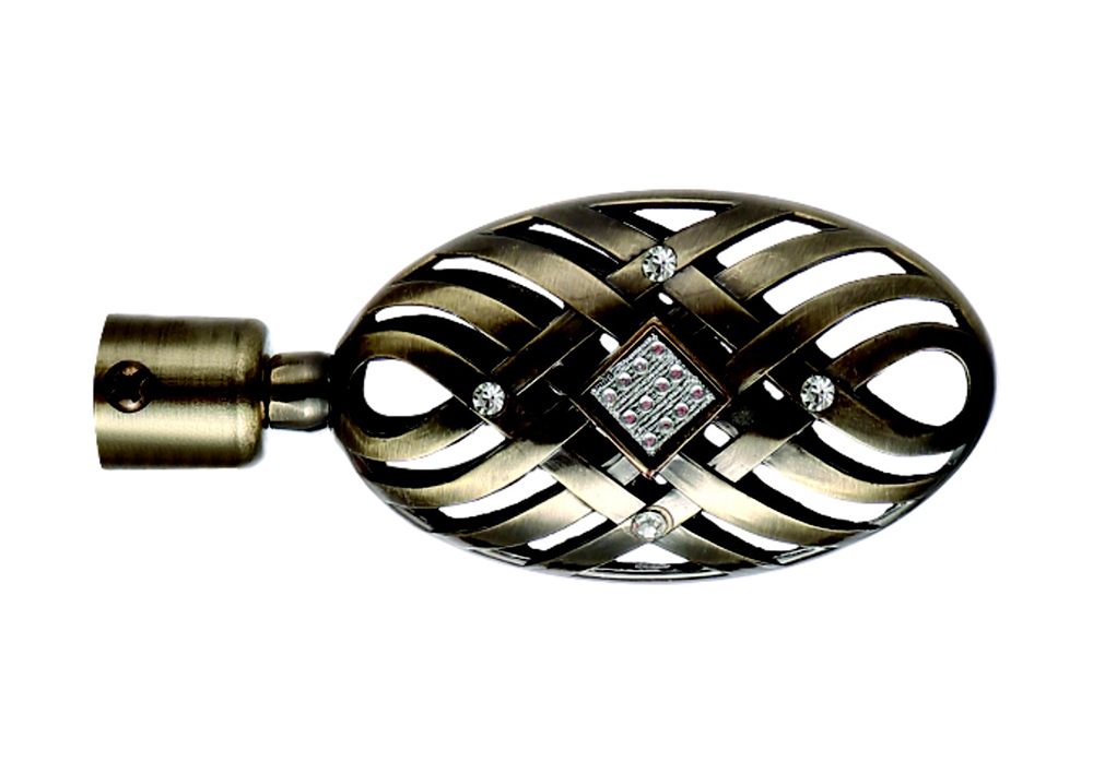 Ei gevormde gordijnroede ingesteld met diamant
