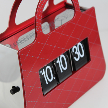 Mode Handtasche Schreibtisch Flip Clock