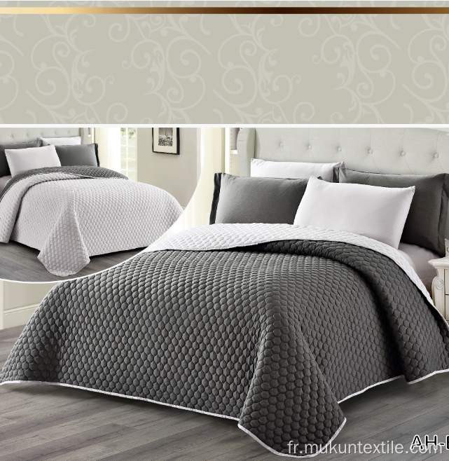 Ensemble de couvertures de lit à 3 pièces modernes de 3 pièces