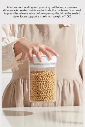 Multifunctional 4-Piece Vacuum Sealed Food Container with Can and Tank