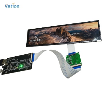 8.8 Inch Stretched LCD Display 1920x480 for Raspberry Pi 4B/3B with USB 5V Power Supply