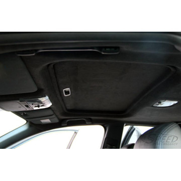 Soft Black Car Interior Vinyl Micron Suede Fabric