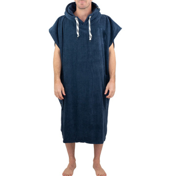 Cotton Towel Surf Poncho 100% cotton hooded poncho beach towel changing robe Supplier