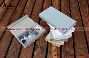 Magnet Fabric Linen Photography box for 4x6 proofs and USB Box