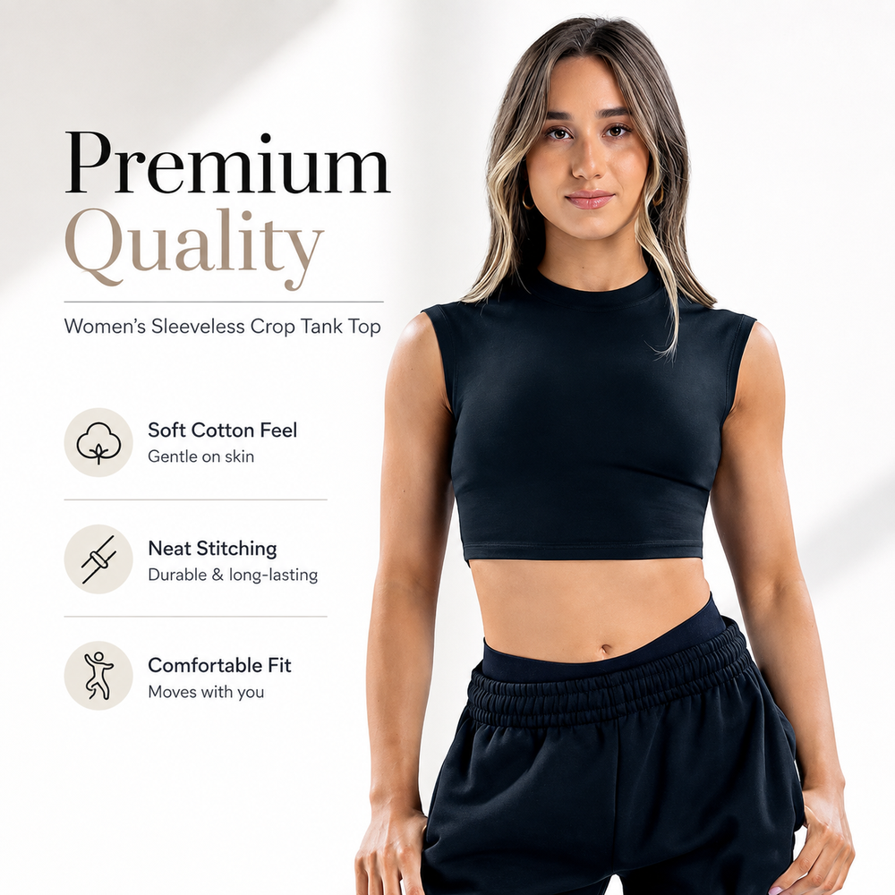 Women's Sleeveless Leggings Sports Set Crop Top
