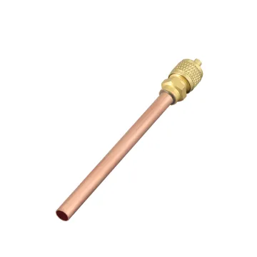 Glosok One-Way No Return Pin Valve 1/4 Copper Tube Access Valve for Charging