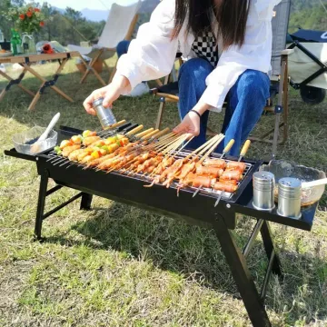 Portable Outdoor Camping Smoker Burner Oven Folding Charcoal BBQ Grills by Manufacturer