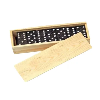 Personalized Wooden Domino Game Set of 28 with Custom Packaging