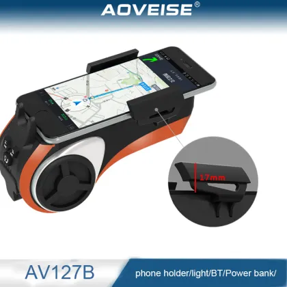 outdoor cycling accessories bike accessory mobile phone holder with 4400 mAh power bank AV127B[AOVEISE]