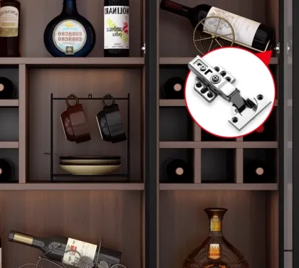 Living room glass door wine cabinet