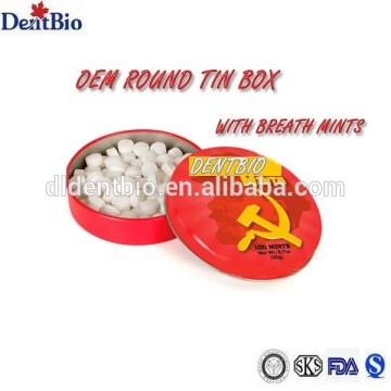 advertising round box fresh mint candy