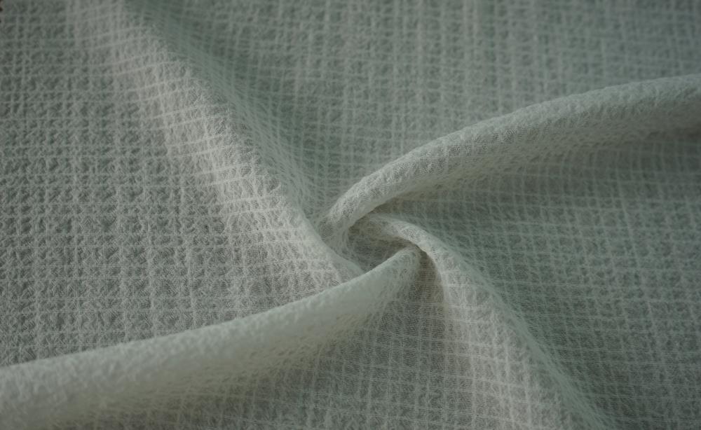 Spandex Crinkle Check Dyed Fabric
