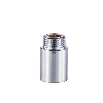 Chrome Plated Brass Straight Thread Nipple Extension Fitting