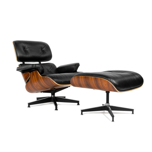 Aniline Leather Eames Lounge Sessel an Ottoman Replica