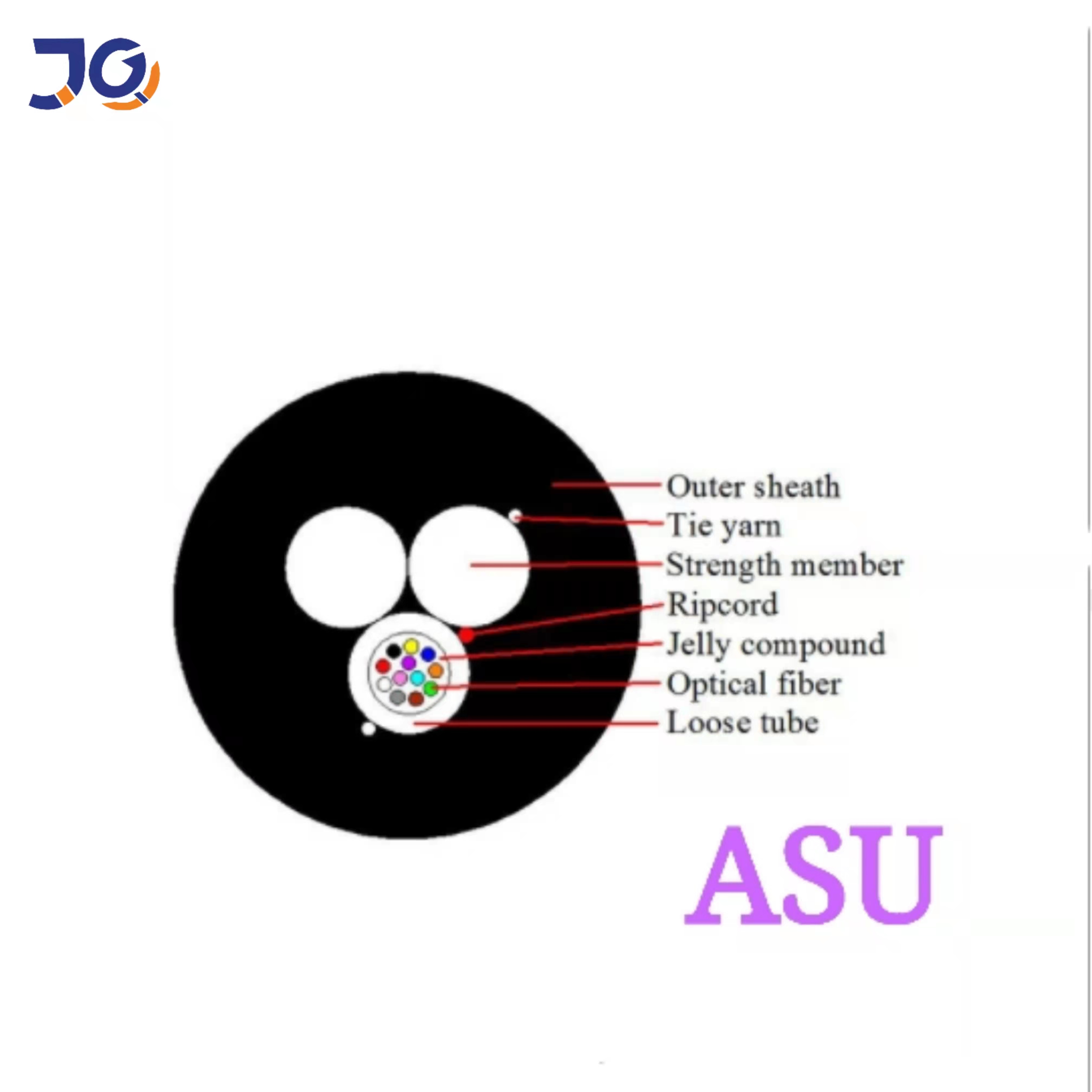 SingleAerial Fiber OpticCable 6core AsuMini ADSS