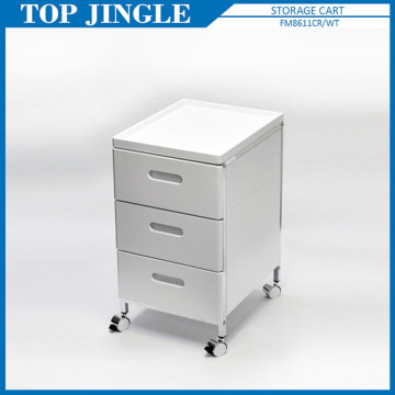 3-tier Mdf Wide Drawer Flat Top Trolley With Wheels