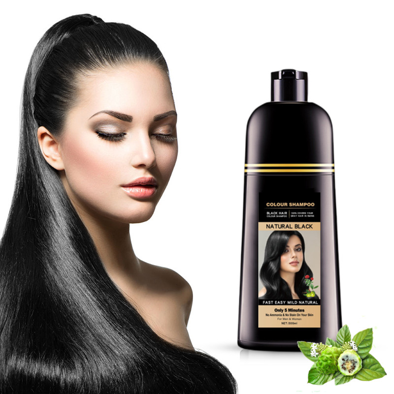 Noni 5 minutos champú de color de cabello negro rápido