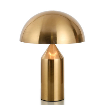 Mushroom Design Gold Aluminum Table Lamp for Home Living Interior Decoration