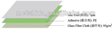 Single Sided Aluminum Foil Woven Glass Fabric Lightweight Roofing Materials