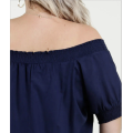 Blusa de moda con hombros descubiertos y talla grande para mujer