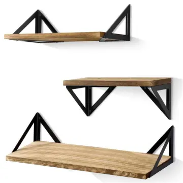 Rustic Floating Shelves Brackets Wall Mounted
