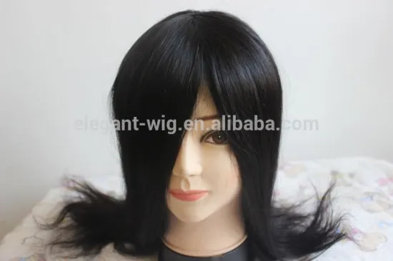 Elegant-wig black mens toupee, swiss lace toupee hand tied