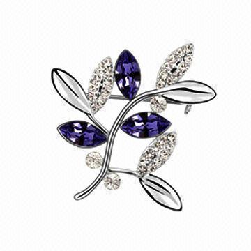 Swarovski Brooch, OEM Orders are Welcome